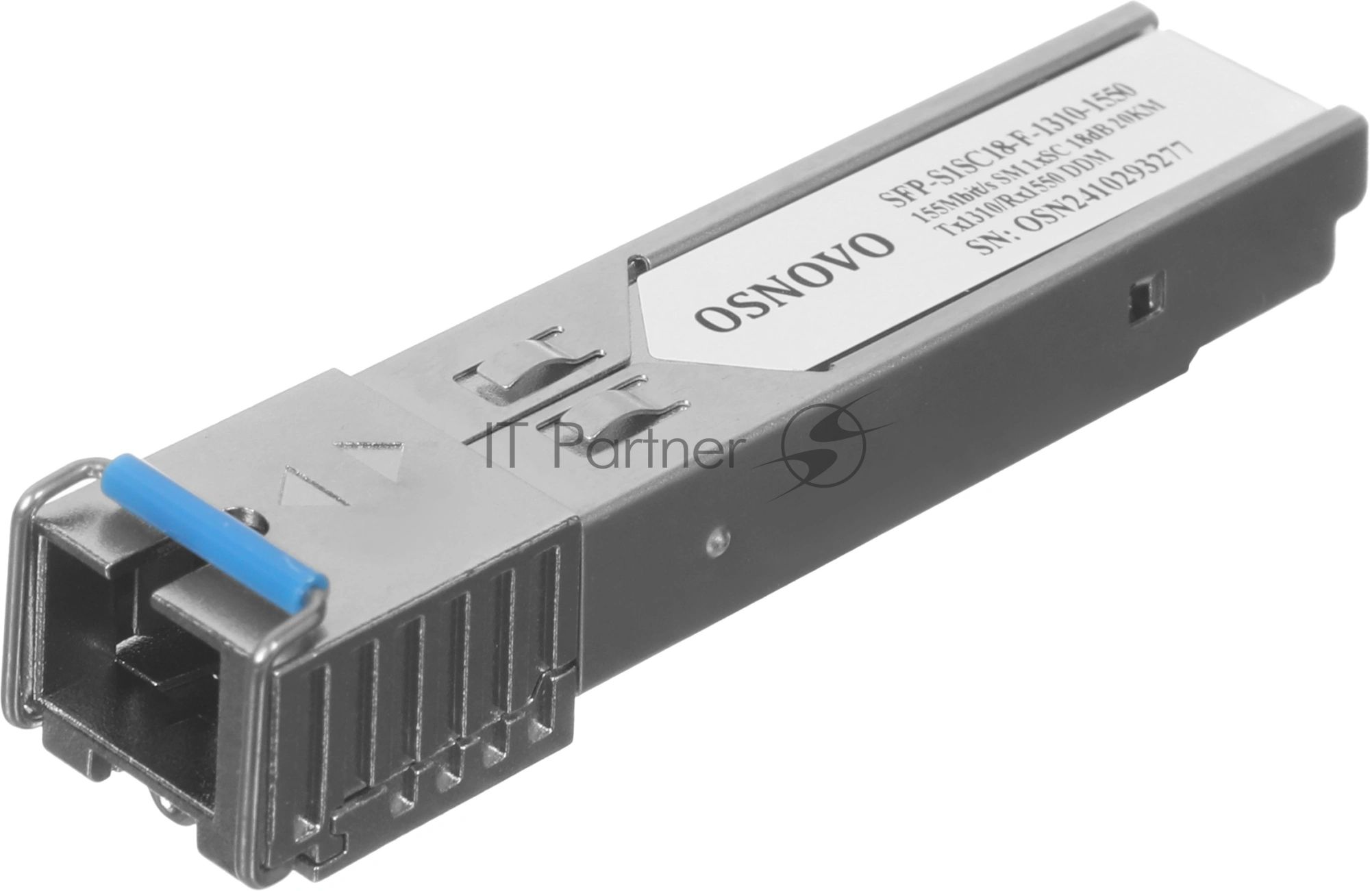 Оптический SFP Модуль Osnovo SFP-S1SC18-F-1310-1550 - Одно волокно Single Mode. Скорость: до 155 мбит/c. Тип разъема: SC. Оптический бюджет: 18дБ. Расстояние передачи - до 20км. Рабочая длина волны,нм - Tx:1310/Rx:1550. Поддержка DDM.