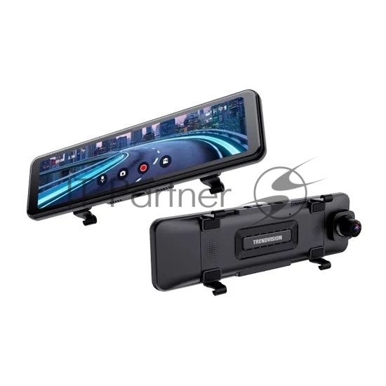 Видеорегистратор TrendVision CarPlay Mirror, 3840x2160, 11", с камерой заднего вида, G-сенсор, датчик движения