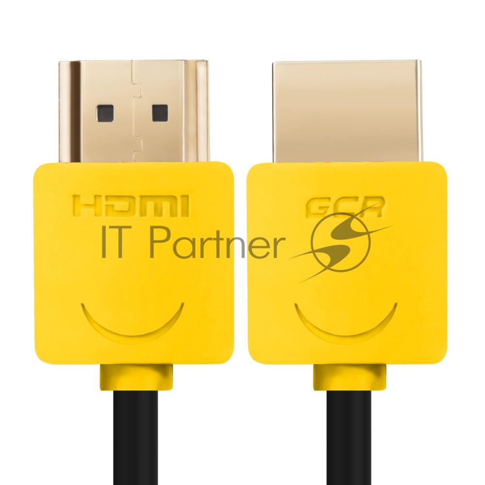 Greenconnect Кабель SLIM 1.0m HDMI 2.0, желтые коннекторы Slim, OD3.8mm, HDR 4:2:2, Ultra HD, 4K 60 fps 60Hz, 3D, AUDIO, 18.0 Гбит/с, 32/32 AWG, GCR-51574 Greenconnect Кабель SLIM 1.0m HDMI 2.0, желтые коннекторы Slim, OD3.8mm, HDR 4:2:2, Ultra HD, 4K 60