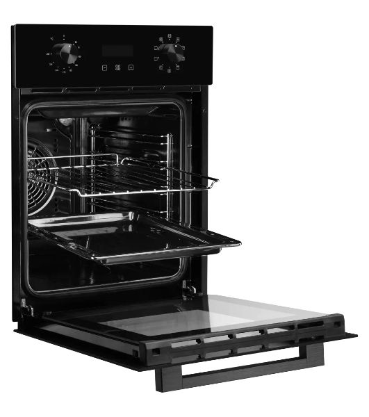Духовой шкаф электрический Monsher MOE 4592 Noir ширина 45 см, High-Tech, 50 л, гидролизная очистка, 9 режимов, черный