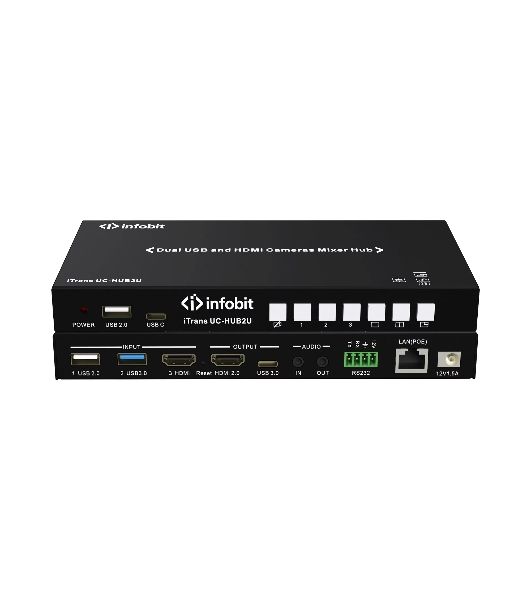 Коммутатор Infobit iTrans UC-HUB2U Dual USB and HDMI Cameras Mixer Hub