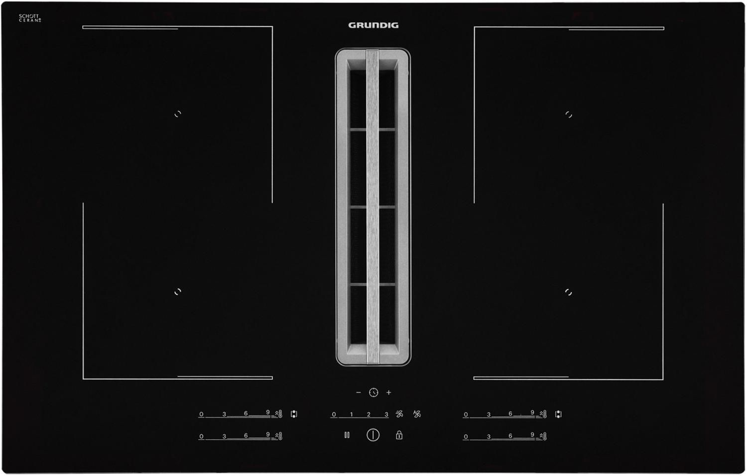 Индукционная варочная поверхность Grundig GIEH834480P, 4 конфорки, стеклокерамика, 7400 Вт