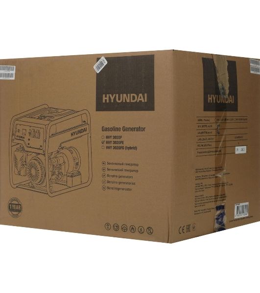 Электрогенератор бензиновый Hyundai HHY 3020FE, 3.1 кВт, 69 дБ, 49 кг