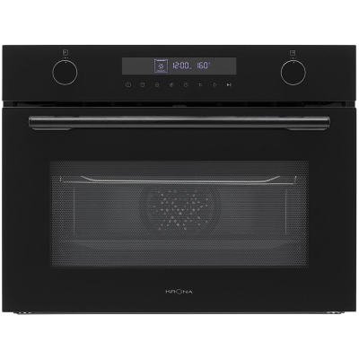 Встраиваемый электрический духовой шкаф KRONA RATSEL 45H BL/BL, 50 л, 250 °C, конвекция, гриль, класс A