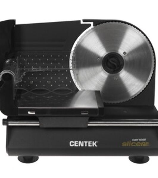 Ломтерезка Centek CT-1381 черный, 150 Вт толщина нарезки 3-20мм, съемная каретка, спец. держатель