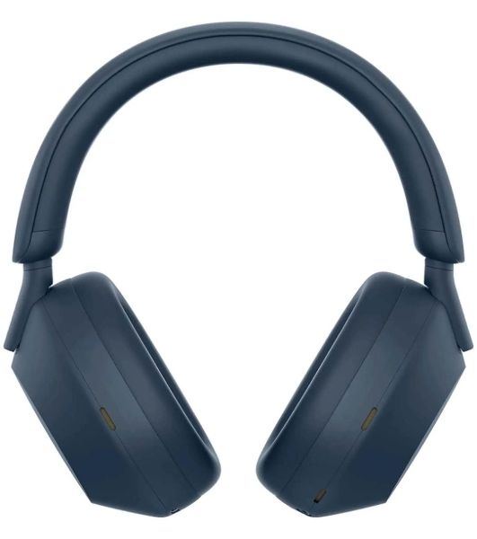 Беспроводные/проводные наушники Sony WH-1000XM5 синий, полноразмерные, Bluetooth + проводной, активное шумоподавление, до 30 ч