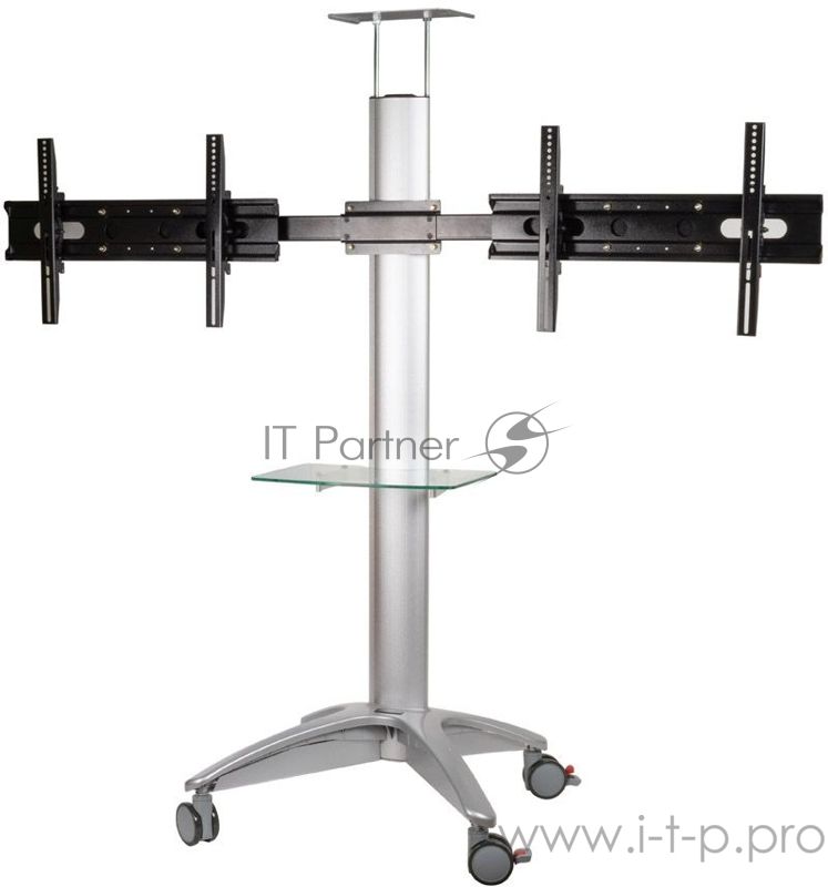 Подставка для телевизора Arm Media PT-STAND-15 (комплект из двух коробок) серебристый 26"-65" макс.120кг напольный наклон