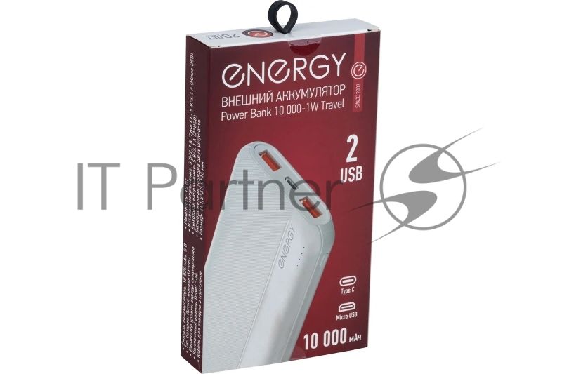 Портативный аккумулятор ENERGY Power Bank 10 000-1W Travel (107844)