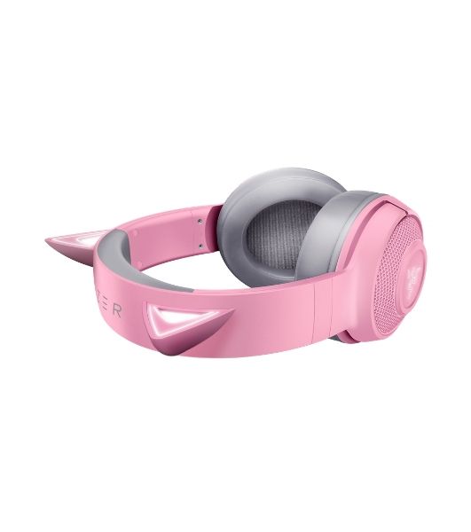 Беспроводные наушники Razer Kraken Kitty V2 BT Quartz Edition розовый, охватывающие, Bluetooth, RGB-подсветка (ушки), до 40 ч
