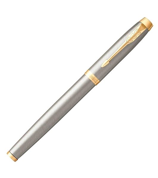 Ручка роллер Parker IM Core T321 (CW1931663) Brushed Metal GT, F, черные чернила, подарочная коробка