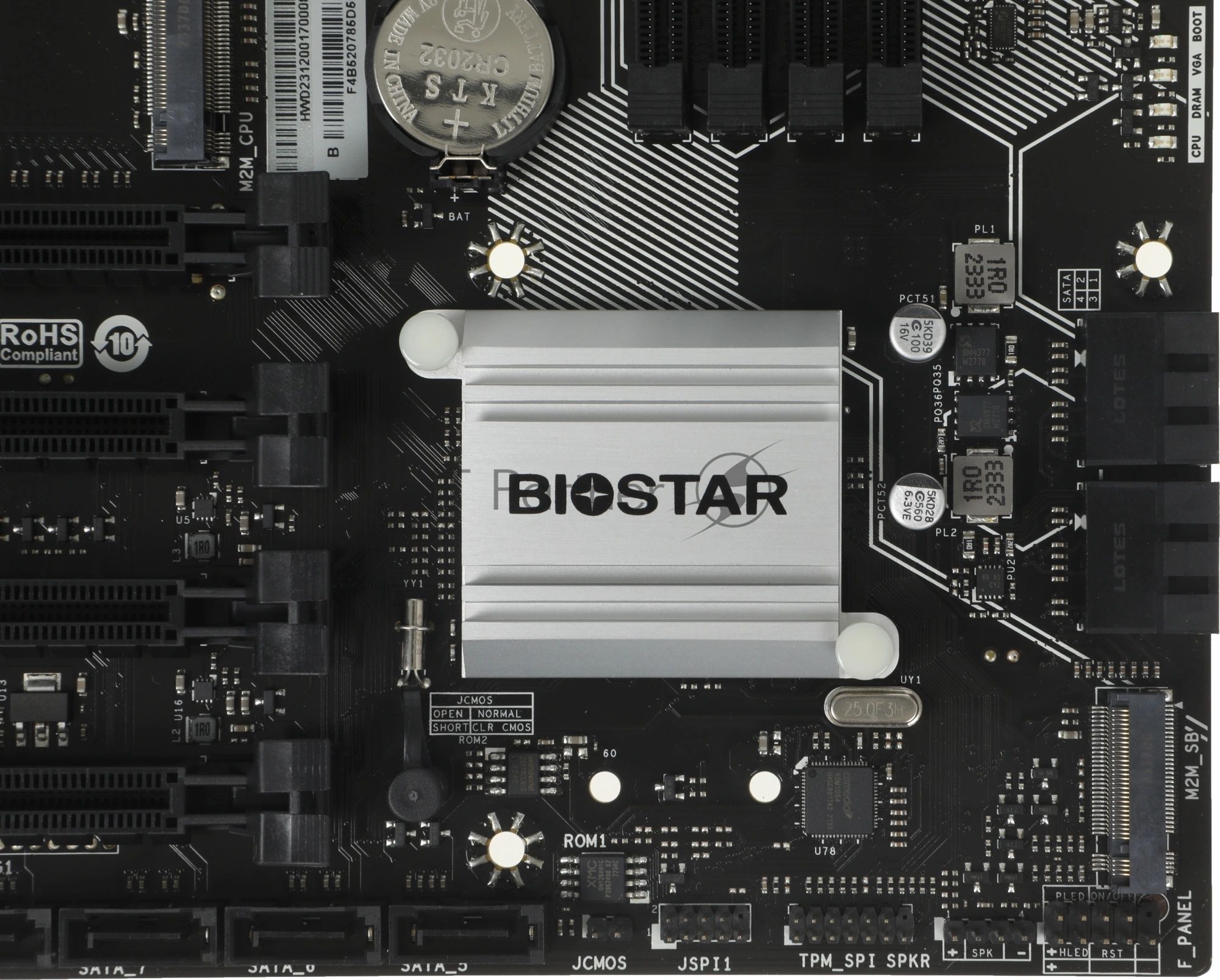 Материнская плата Biostar B760MXC PRO, LGA1700, Intel B760, 4xDDR5, 8xSATA, 2xM.2, 1xPCIe 4.0 x16, DVI-D, HDMI, D-Sub, 1x2.5Gb LAN, 3x3.5 мм, 7.1, microATX