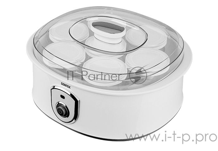 Йогуртница Centek CT-1442 15 Вт, 200 мл, емкостей - 7 шт, материал баночек - стекло, белый