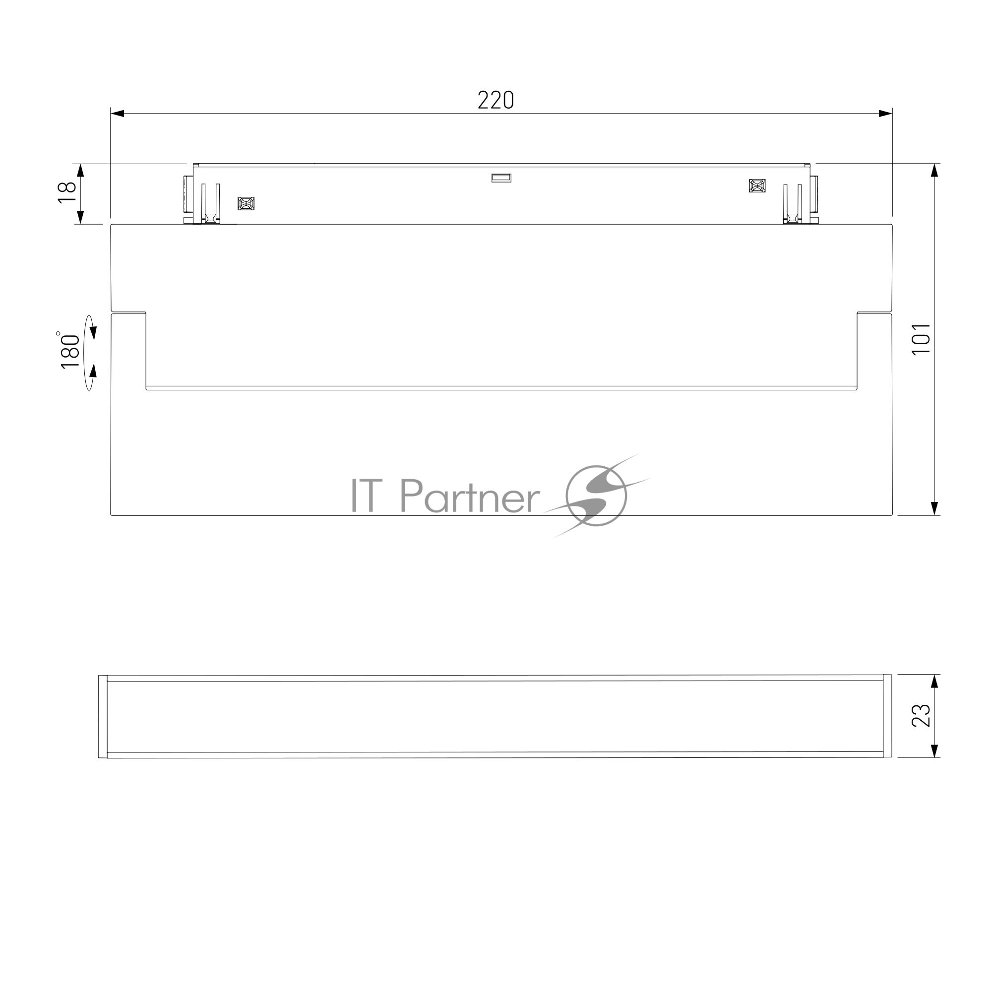 Умный трековый светильник 85082/01 Slim Magnetic 12W 2700-6500K Dim Kos (чёрный)