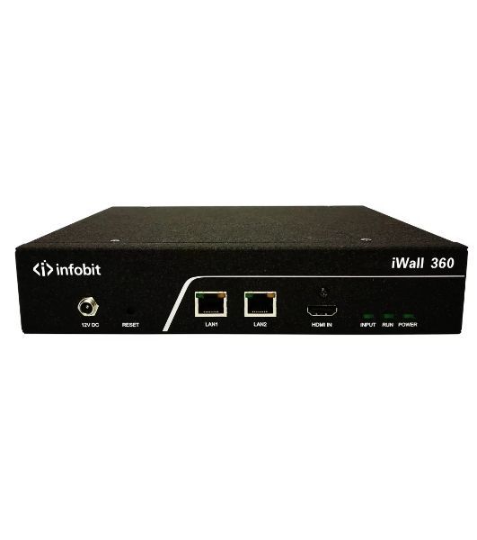 Контроллер видеостены Infobit iWall 360 1 вход 4K HDMI, 4 выхода 1080р, вращение на 360 градусов. Поддержка каскадирования.