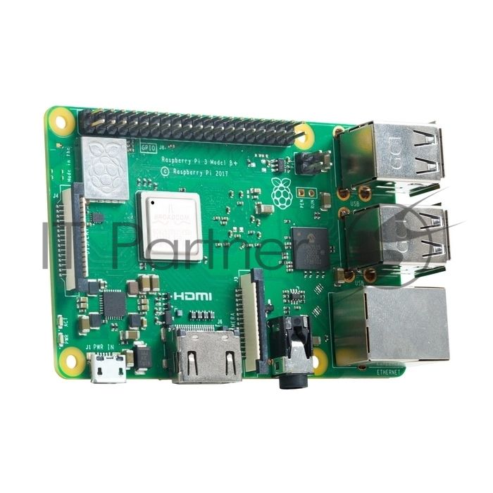 Мини ПК Raspberry Pi 3 Model B+ (RA433, E14 Version) Retail, 1Gb RAM, Cortex-A53 (ARMv8) 64-bit SoC @ 1.4GHz Broadcom BCM2837B0 CPU, WiFi, Bluetooth, 40-pin extended GPIO, 4x USB 2.0, HDMI, CSI camera port, DSI displ.port, MicroSD port (137-3331), (БП и к