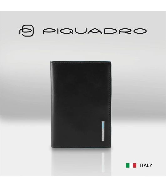 Обложка для паспорта Piquadro Blue Square PP5255B2/N, черный, натур.кожа