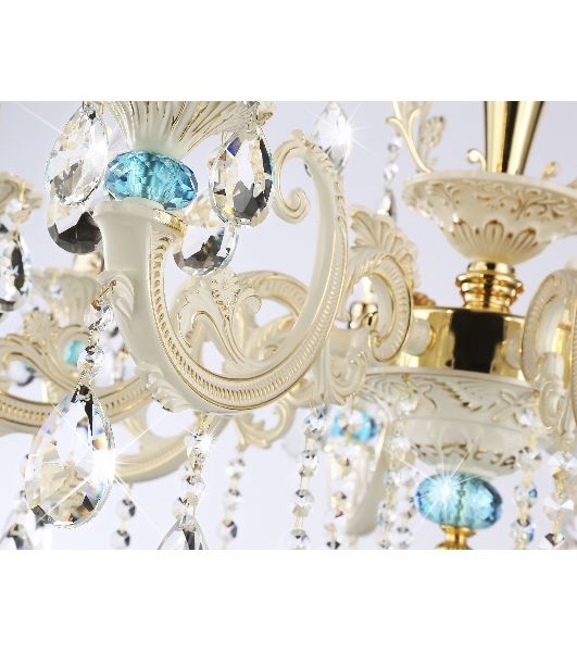 Светильник Ambrella light TR4926/8 GD/WH/CL золото/белый/прозрачный E14*8 max 40W D740*630