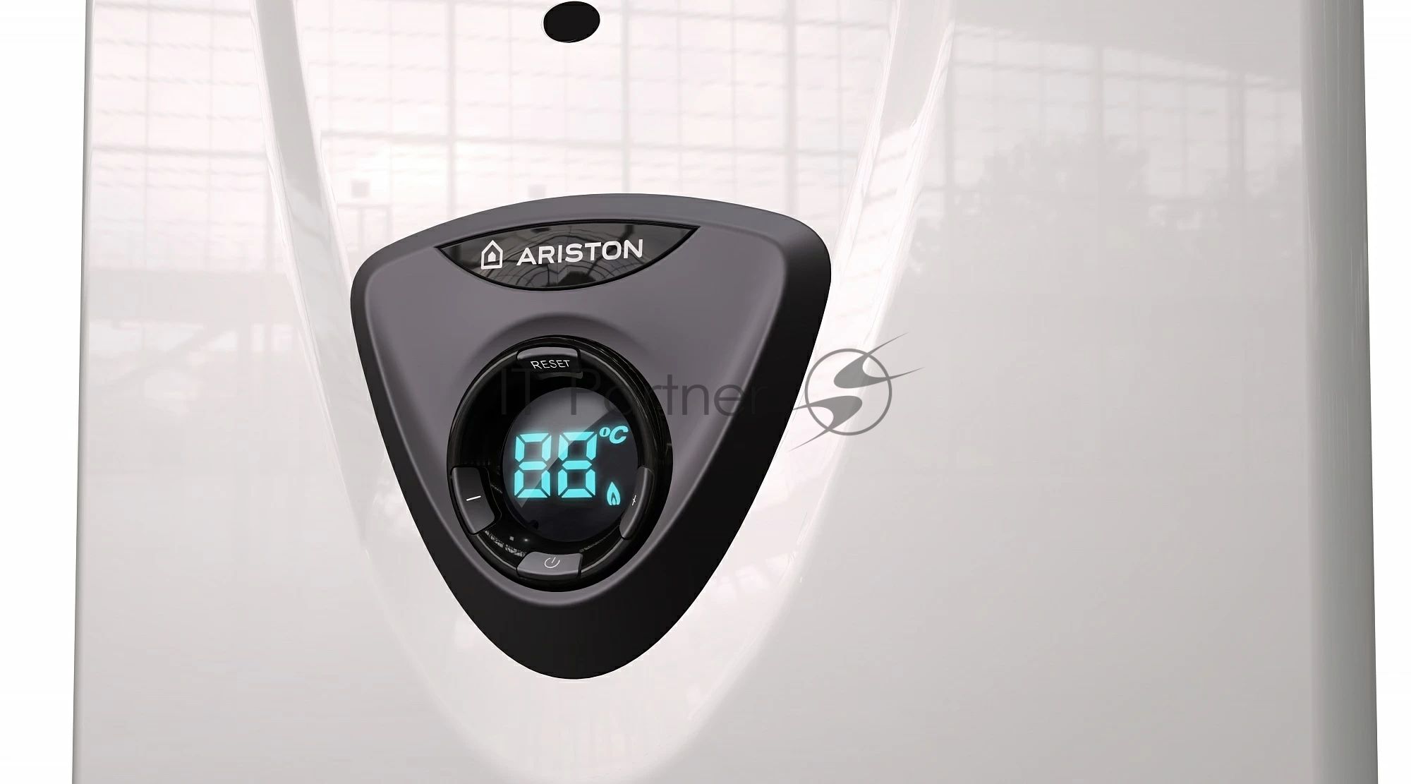 Водонагреватель газовый проточный Ariston FAST EVO ONT C 14 NG белый, 27 кВт, настенный, электронный розжиг, производительность 14 л/мин, открытый дымоход