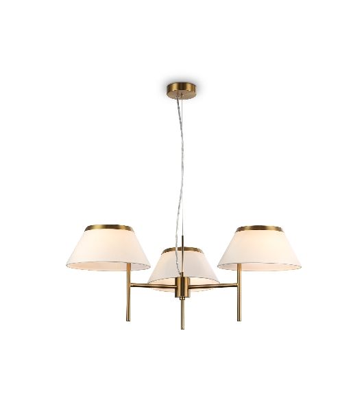 Люстра Ambrella light LH72471/3 BS/WH латунь/белый Е14/3 max 40W D800*290-1080