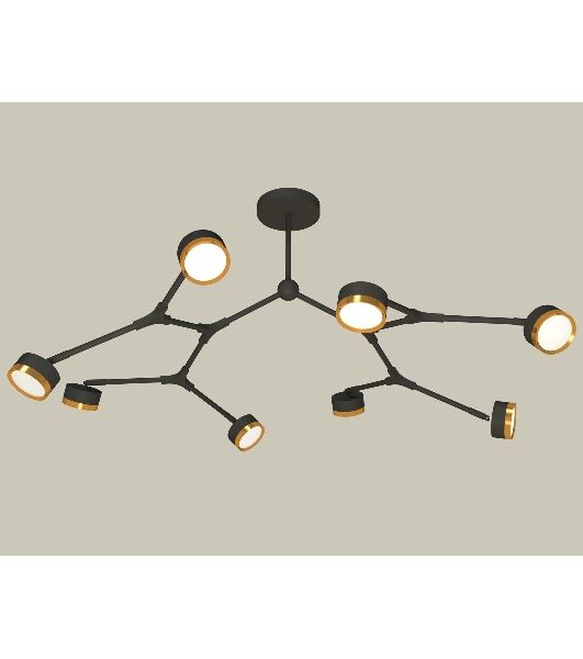 Светильник Ambrella light XB9060152/8 SBK/PYG черный песок/золото желтое полированное GX53 (C9060, N8124)