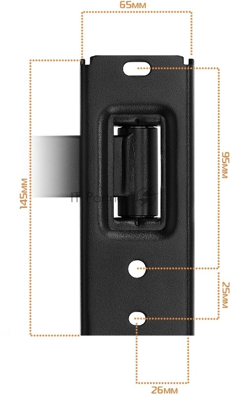 Кронштейн для телевизора Buro MF1 черный 13"-60" макс.25кг настенный поворот и наклон