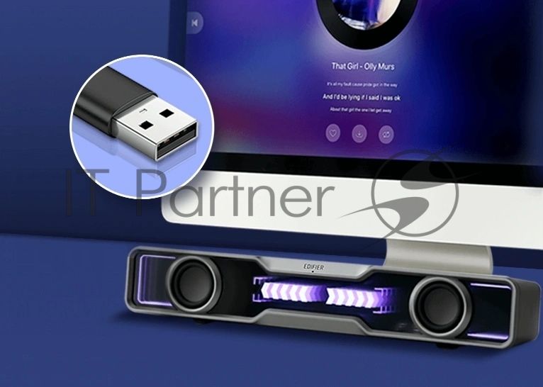 Колонки Edifier QS30 1.0 черный 5Вт BT