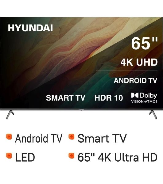 Телевизор Hyundai 65" H-LED65BU7009 черный LED UHD 60Hz Smart TV