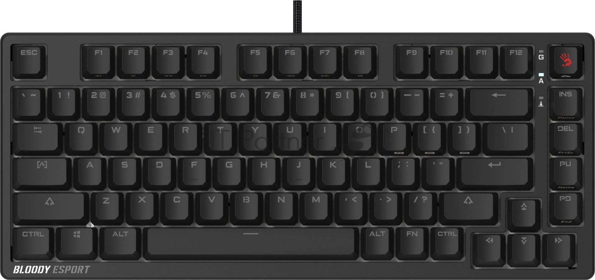 Клавиатура A4Tech Bloody MS76 проводная, USB Type-A, черный