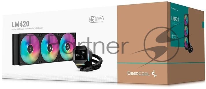 Кулер с водяным охлаждением Deepcool LM420 ARGB Soc-AM5/AM4/1200/1700/1851 черный 4-pin 25.2dB Al LCD 2176gr Ret (R-LM420-BKDMMC-1)