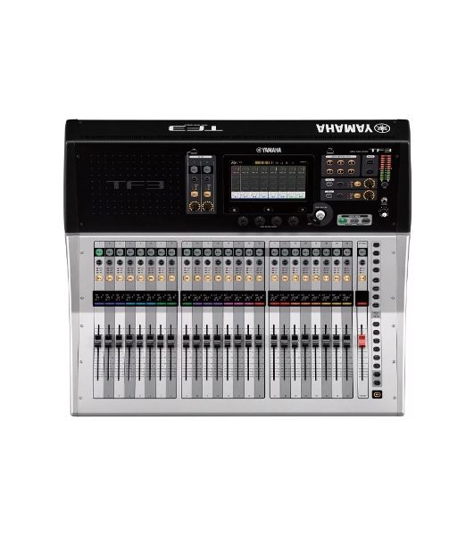 Микшер Yamaha TF3 ZG70960 цифровой, 24 аналоговых XLR/TRS MIC/LINE + 2 аналоговых RCA стерео линейных входа, 16 аналоговых XLR выходов, 25 моторизированных фейдера, 48 входных микшируемых каналов, USB 2.0