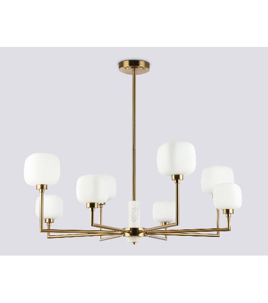 Люстра Ambrella light LH53017/8 BS/FR латунь/белый матовый G9*8 max 40W D830*680