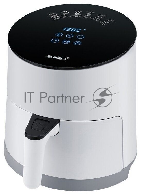 Аэрофритюрница Steba HF 1000 белый/чёрный, 1500 Вт, 3.5 л, 0.5 кг, съёмная чаша, антипригарное покрытие, таймер