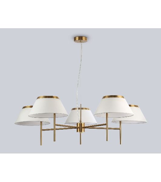 Люстра Ambrella light LH72473/5 BS/WH латунь/белый Е14/5 max 40W D1000*290-1080