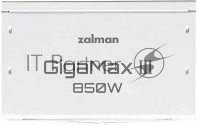 Блок питания Zalman GigaMax III 850W, 850Вт, 80+ Bronze, 120мм, модульный, белый