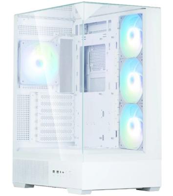 Компьютерный корпус ZALMAN P40 Prism Plus, ATX, белый, WINDOW, 3xCombo (3.5'' or 2.5"), 1xUSB TYPE-C, 2xUSB 3.0, SIDE 3x120мм ARGb, REAR 1x120мм ARGb