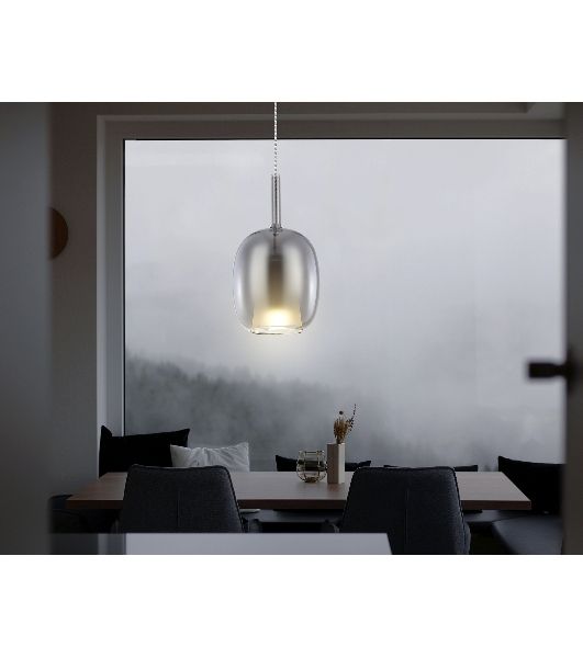 Подвесной светильник Ambrella light LH11123 BK/WH/SM черный/белый/дымчатый E27 max 60W D175*310