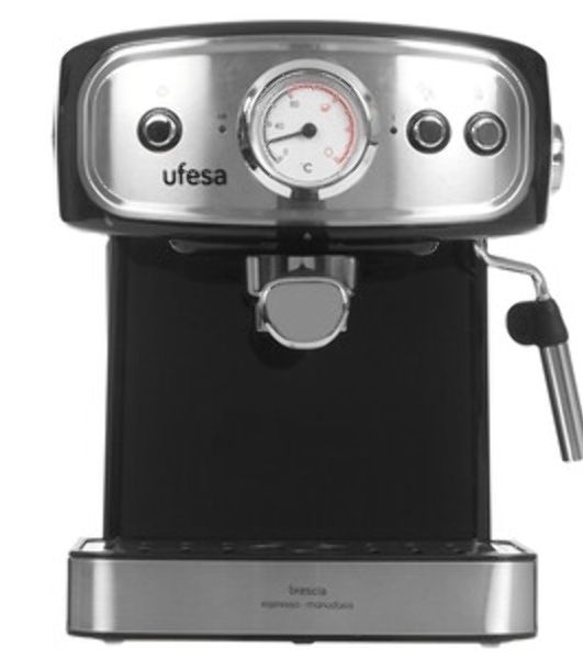 Кофеварка рожковая Ufesa CE7244 BRESCIA черный/серебристый, исп. кофе - молотый, 1.5 л, 850 Вт, 20 бар