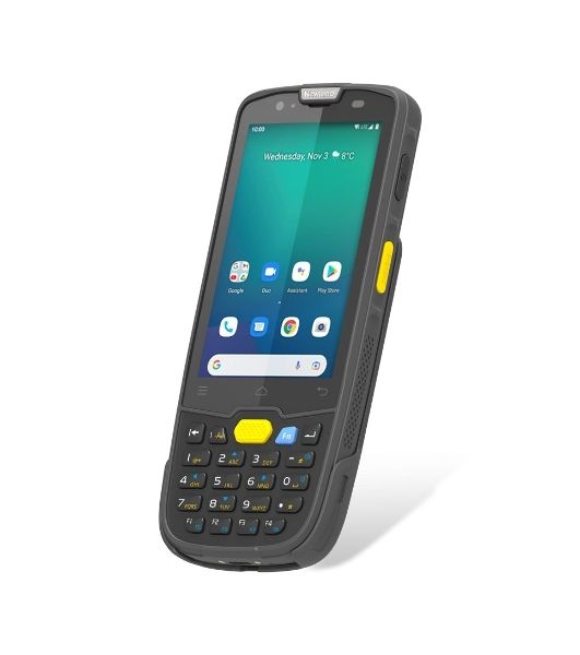 Терминал сбора данных Newland Mobile Computer with 4" touchscreen, 2D CMOS imager with Laser Aimer (CM6x), 4Gb/64Gb, BT, WiFi, 4G, GPS, NFC, Camera. USB cable, rubber boot, battery and multi plug adapter. OS: Android 11 GMS.