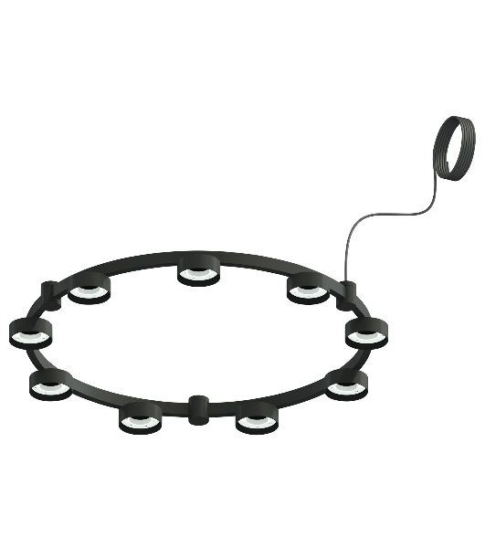 Корпус светильника C9242/9 SBK черный песок D740*70.5mm GX53/9