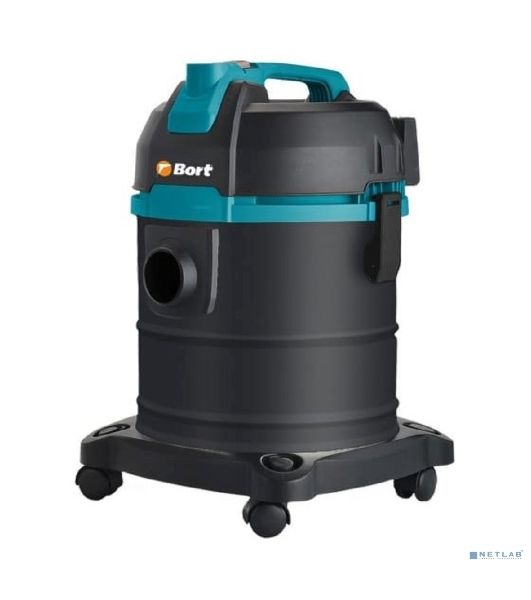 Строительный пылесос Bort BSS-1220 черный (93412598) 240/1200 Вт, уборка сухая/влажная, пылесборник мешок/контейнер, 20 л