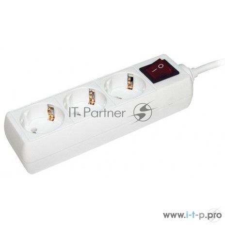 Удлинитель IEK WYP10-16-03-03-ZK-N 3х3 м с заземл. 16А IP20 У03К с выкл. ПВС 3х1