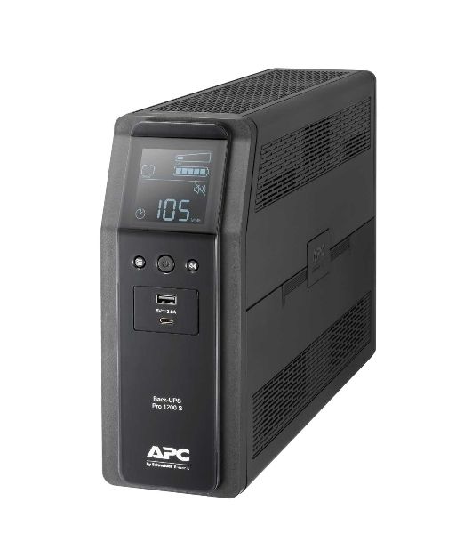 Источик бесперебойного питания APC  Back-UPS Pro BR 1200VA/720W, Sinewave,8xC13 Outlets(2 Surge & 6 batt.), AVR, LCD, Data/DSL protect, USB