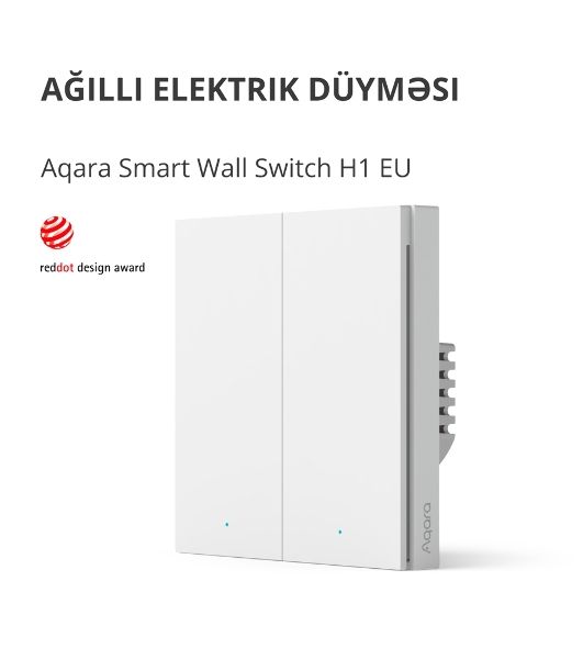 Выключатель умный Aqara Smart wall switch H1 (with neutral, double rocker) WS-EUK04