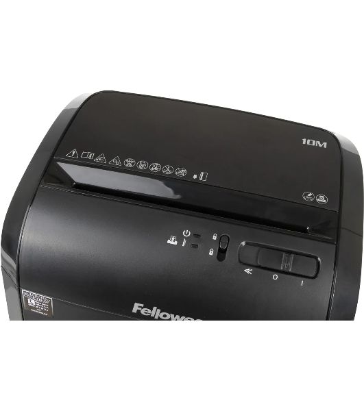 Шредер Fellowes Powershred 10M FS-4630601 DIN P-5, 2х15мм, 10лст., 19лтр., Safety Lock, с микрорезкой