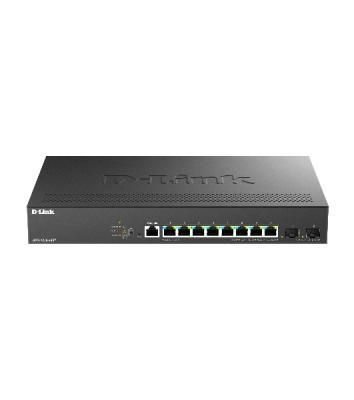 Коммутатор D-Link DMS-1250-10SP/A1A/6KV, 8×2,5 Гбит/с PoE+ + 2×10 Гбит/с SFP+, управляемый