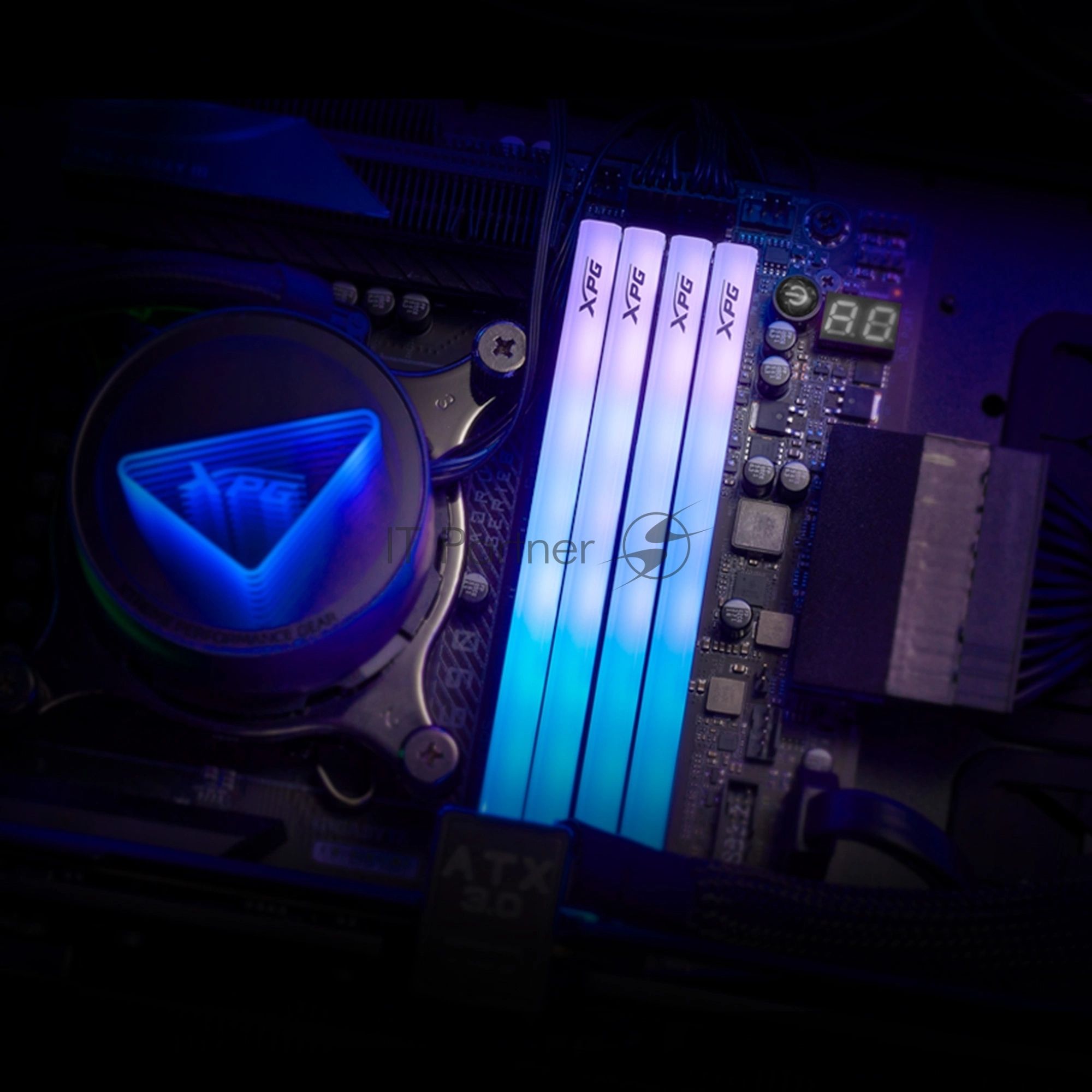 Оперативная память XPG Lancer Blade, DDR5, 32GB (2x16GB), 6000MHz, CL30, DIMM, с радиаторами, RGB, белый