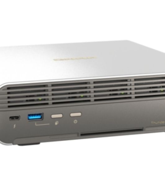 Сетевое хранилище без дисков SMB QNAP TBS-h574TX-i3-12G 5-bay E1.S or M.2 2280 PCIe NVMe, Intel Core i3-1320PE 8C(4P+4E)/12T up to 4.50GHz, 12 GB RAM, 1 x 10 GBASE-T, 2xUSB 3.2 Gen 1 port, 1xUSB 2.0 port, HDMI Output