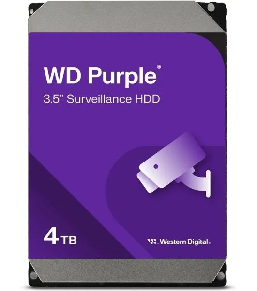 Жесткий диск Western Digital 4TB 5400 Purple Pro Surveillance, Cache 128MB