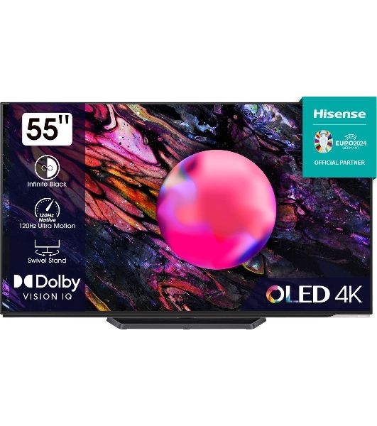 Телевизор Hisense 55" 55A85K черный OLED UHD 120Hz Vidaa