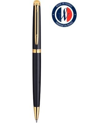 Ручка шариковая Waterman Hemisphere (CWS0920770) Matte Black GT M, синие чернила, подарочная коробка